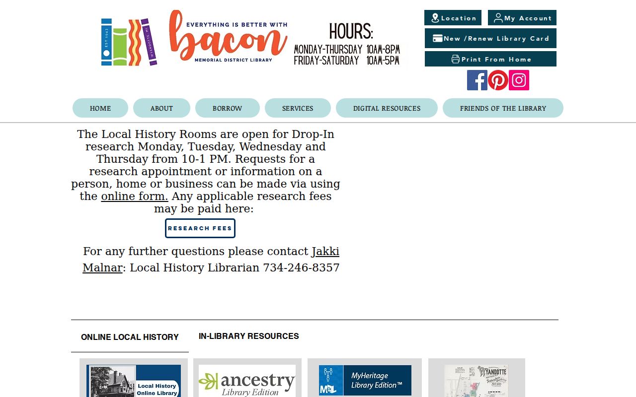 Wyandotte city directory research at Bacon Local History Rooms