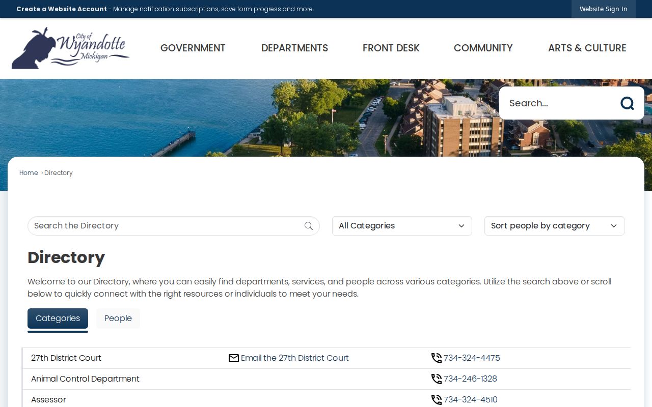 Wyandotte neighbors city resource directory community contact search